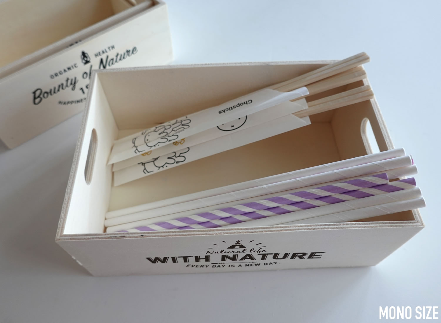 100均セリアで売られていた木製BOX ナチュラルライフの収納グッズ商品画像