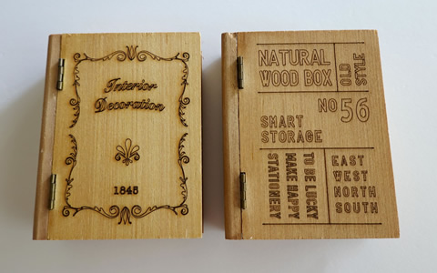 100均のブック型 木製ボックス